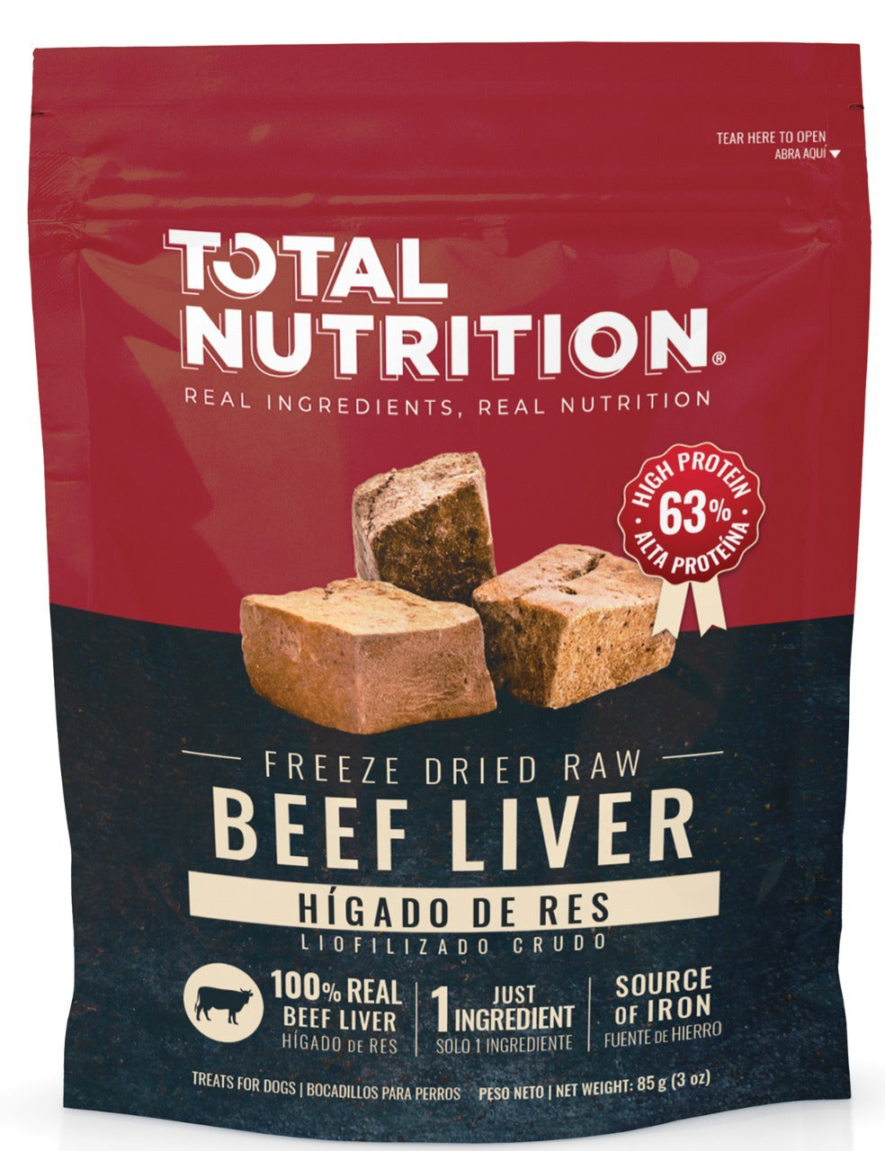 Tn Trozos De Hígado De Res Liofilizado 85G