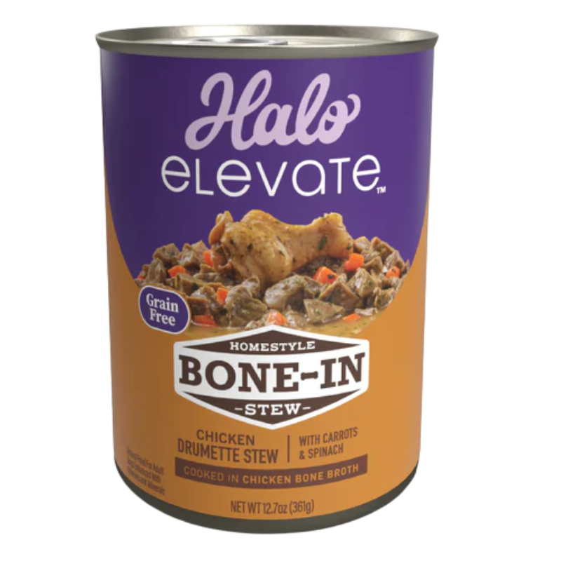 Halo® Lata Dog Homestyle Bone-In Grain Free Chicken Stew W/ Carrots & Spinach 12.7 Oz