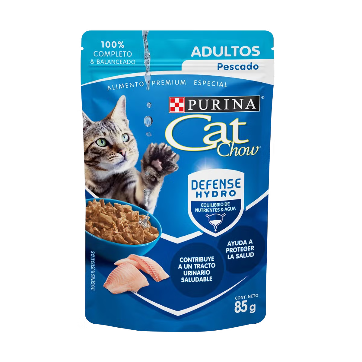 Cat Chow Pouche Gato Adulto Pescado 0.085Kg