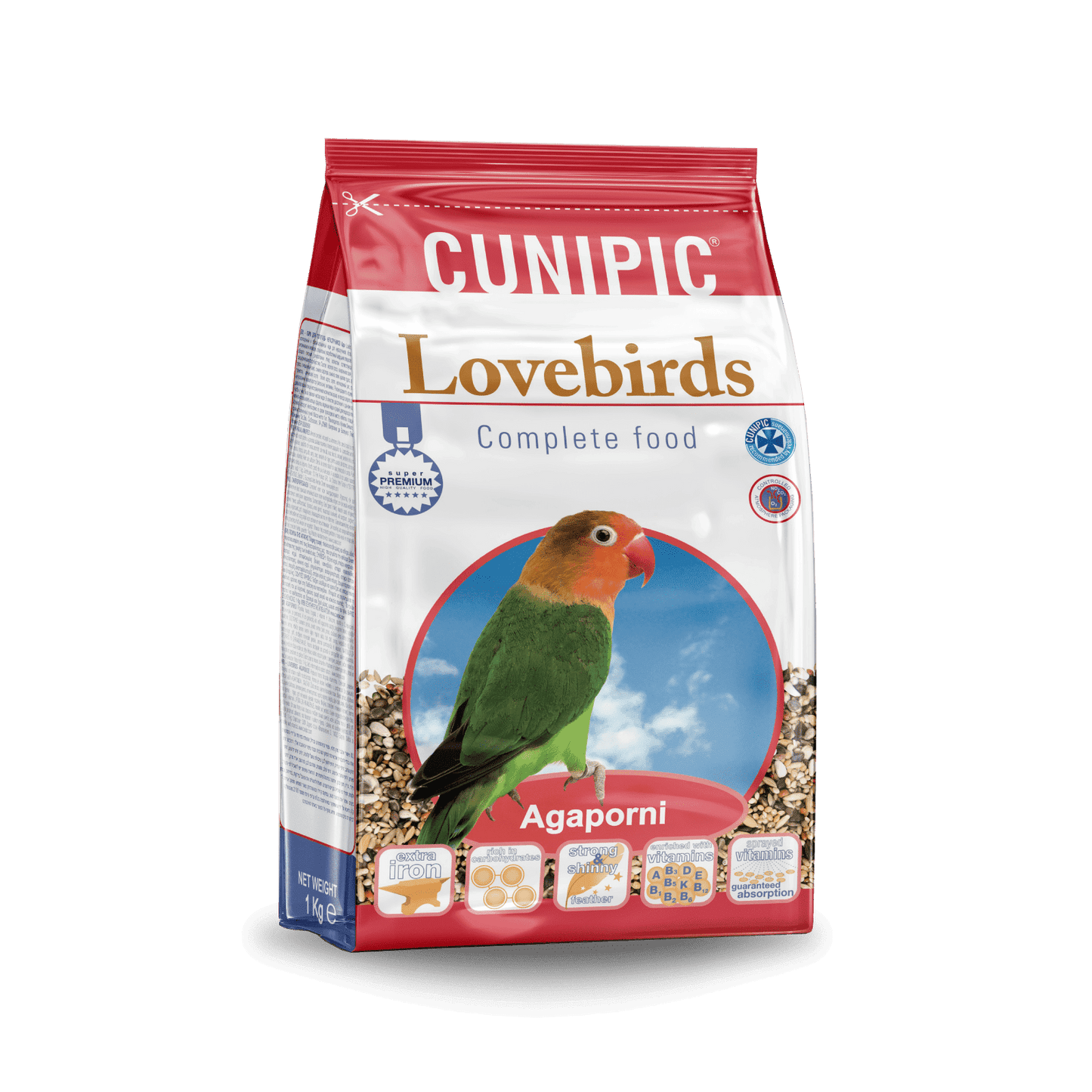 Cunipic Premium Line Love Birds Complete Food 1Kg