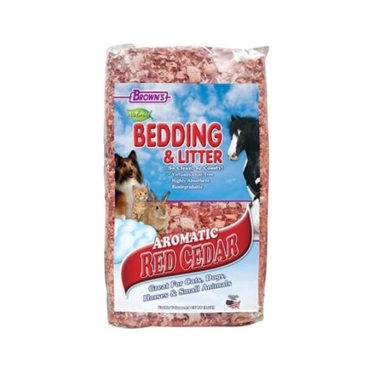 Browns Red Cedar Shavings  Bedding 4.0 Cu Expands X3