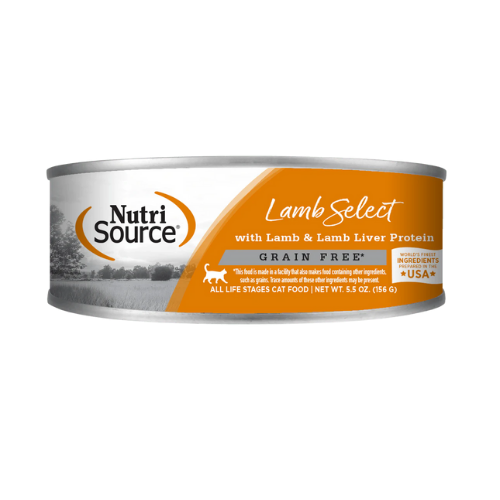 Nutrisource Lamb & Lamb Liver Select Grain Free Cat Food Can 5.5 Oz
