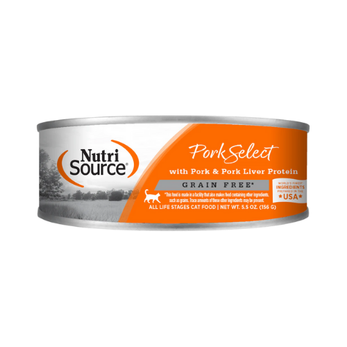 Nutrisource Pork & Pork Liver Select Grain Free Cat Food Can 5.5 Oz