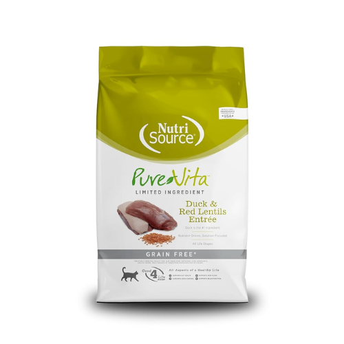 Nutrisource Pure Vita Duck & Red Lentils Entrã‰E Grain Free Cat Food 6.8 Kg