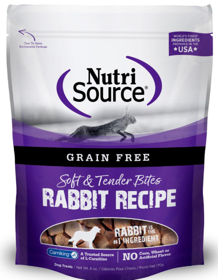 Nutri Source Grain Free Rabbit Bites 179G Treats