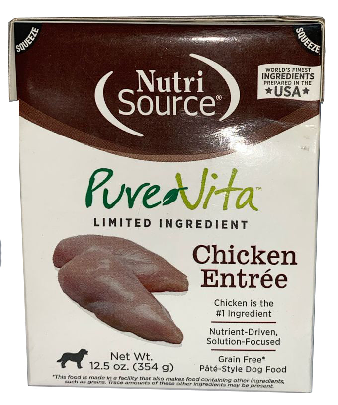 Nutrisource Pure Vita Chicken Entree Pate Dog Food 5Oz