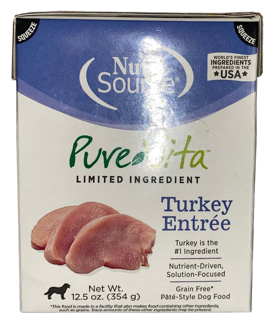 Nutrisource Pure Vita Turkey Entree Pate Dog Food 5Oz