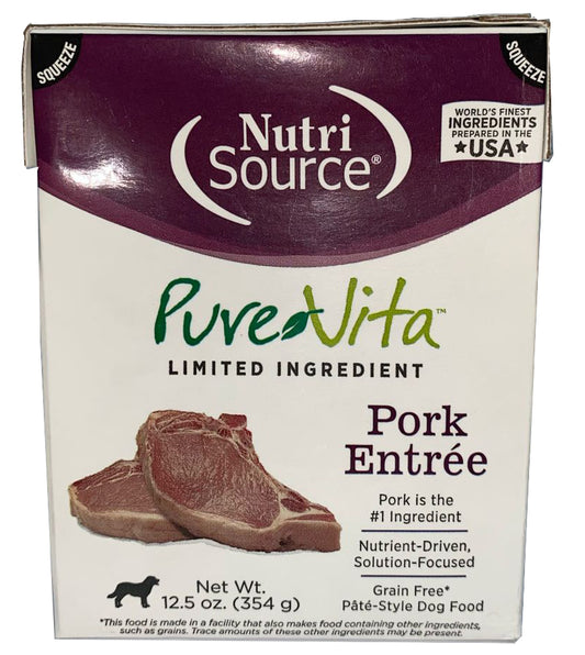 Nutrisource Pure Vita Pork Entree Pate Dog Food 5Oz