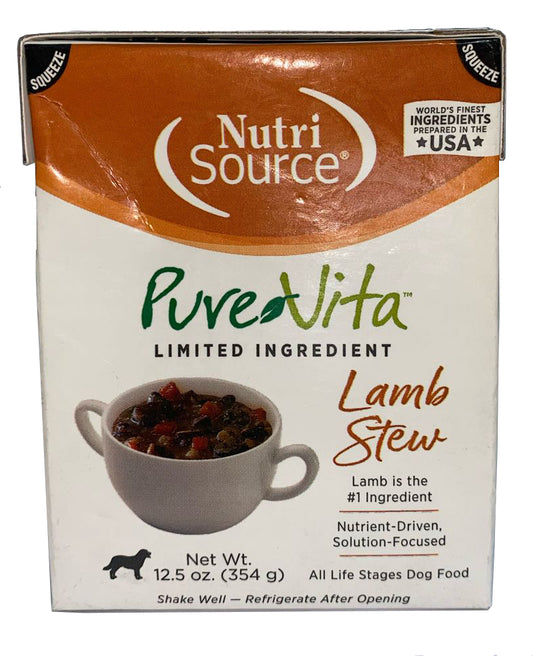 Nutrisource Pure Vita Lamb Stew Dog Food  5Oz