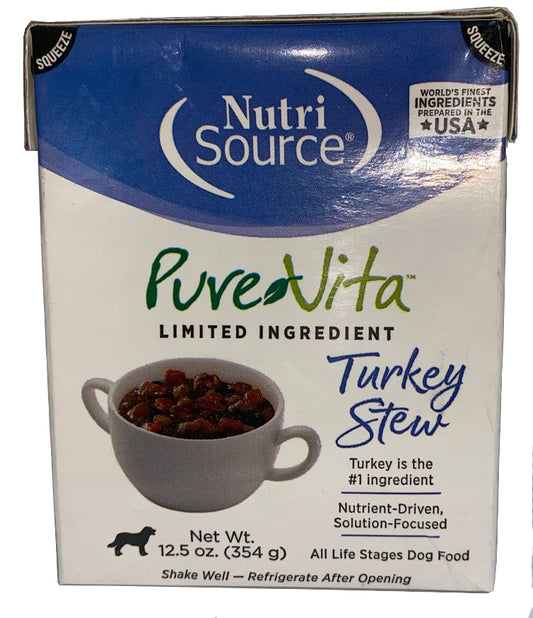 Nutrisource Pure Vita Turkey Stew Dog Food 5Oz