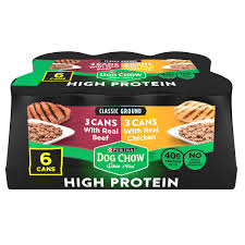 Dog Chow Lata Perro Adulto High Protein Beef-Chicken 6Pack