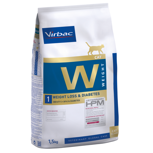 Virbac Cat W1 - Weight Loss & Diabetes 1.5 Kg