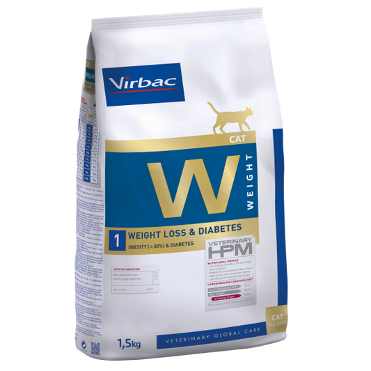 Virbac Cat W1 - Weight Loss & Diabetes 1.5 Kg