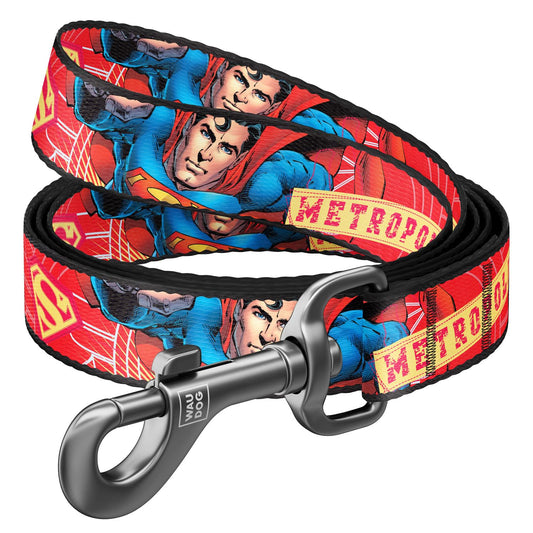 Waudog Dog Leash   Nylon Superhero Design Width 1", Length 48"