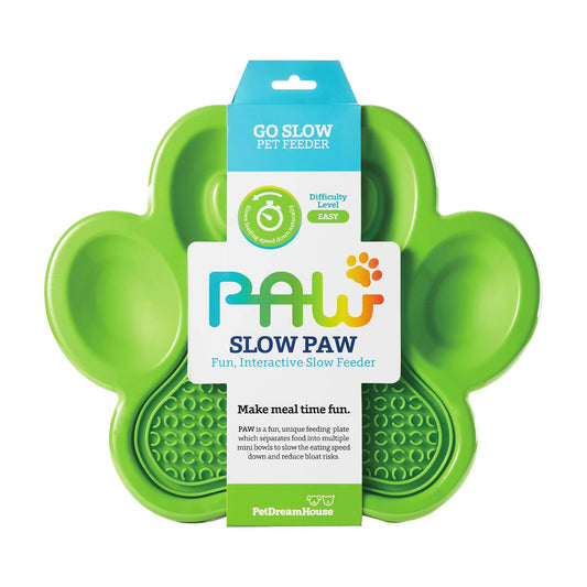 Pet Dream House Paw 2 In 1 Mini Slow Feedery Lick Pad Green Easy