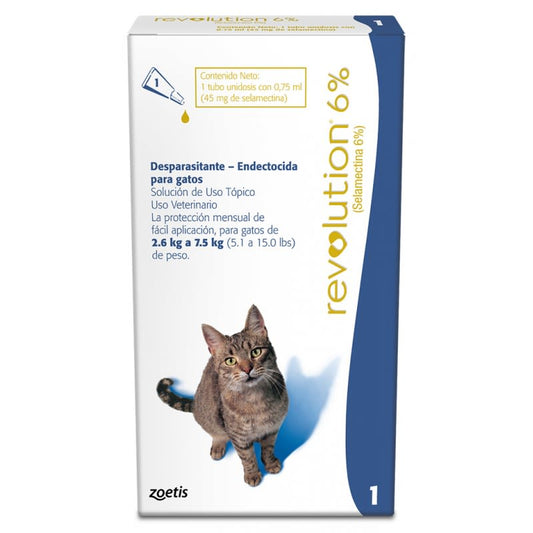Revolution Gato 6% 0.75 Ml Azul (2.5-7.5Kg)