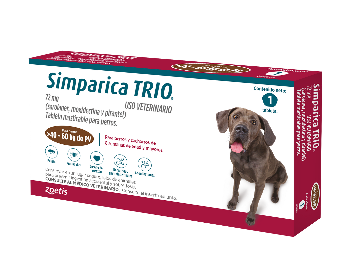 Simparica Trio 72 Mg (Cafe 40.1-60Kg)