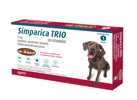 Simparica Trio 72 Mg (Cafe 40.1-60Kg)