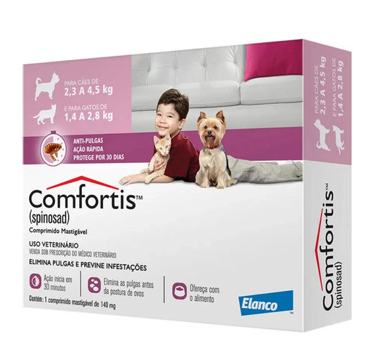 Comfortis 140 Mg (Perro 2.3 -4.5Kg)- (Gato 1.9 - 2.7Kg)