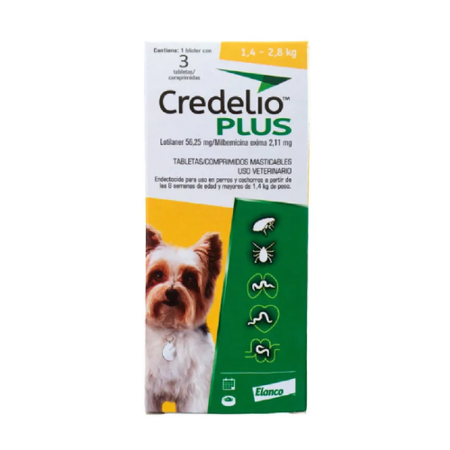 Credelio Plus 56.25/2.11Mg (1.4 - 2.8 Kg) 1 Tab