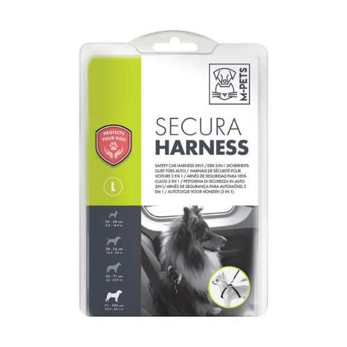 M-Pets Secura Harness L - Safety Car Harness 2 In 1