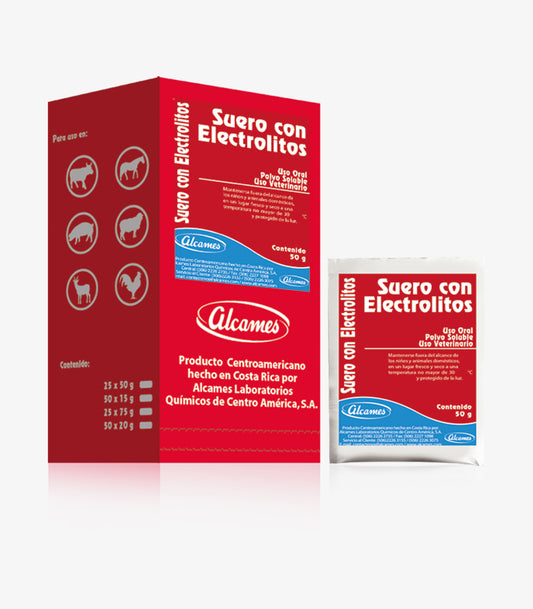 Alcames Suero Oral Con Electrolitos Perro Y Gato 50G