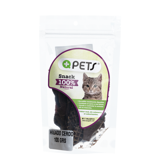 Masqpets Snack De Higado De Cerdo Para Gato 100G