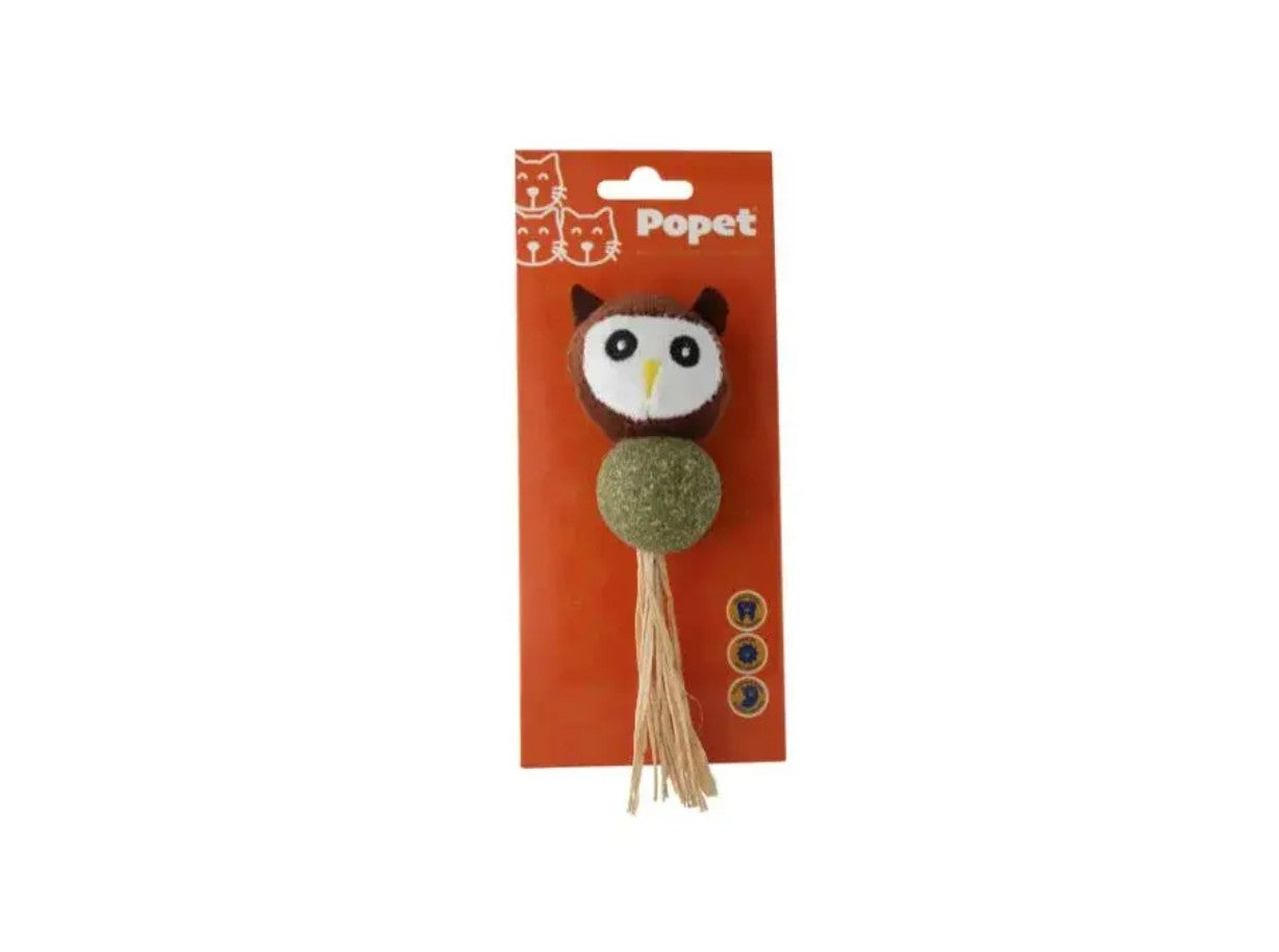 Popet Buho Con Catnip & Fibra Vegetal