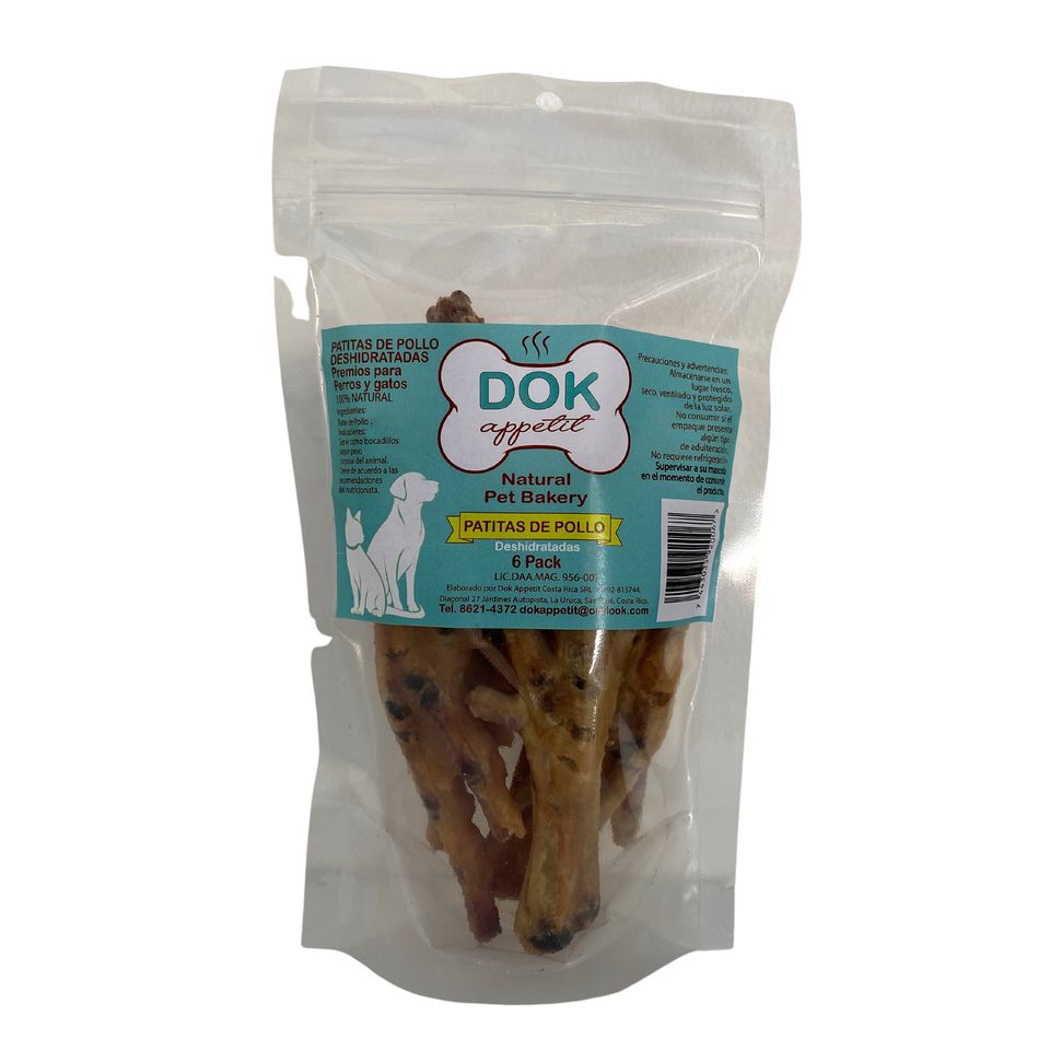 Dok Pata De Pollo Deshidratada 6Pack