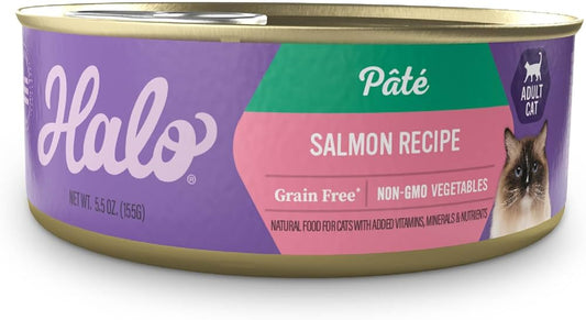 Halo® Lata Adult Cat - Grain Free Salmon Stew 5.5 Oz