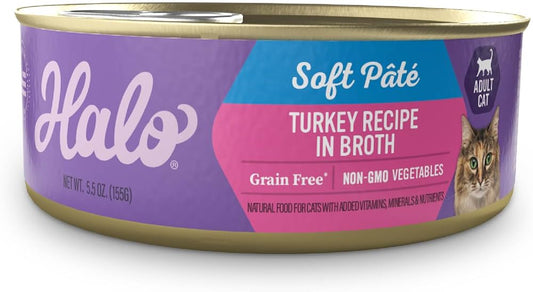 Halo® Lata Adult Cat - Grain Free Turkey Stew 5.5 Oz