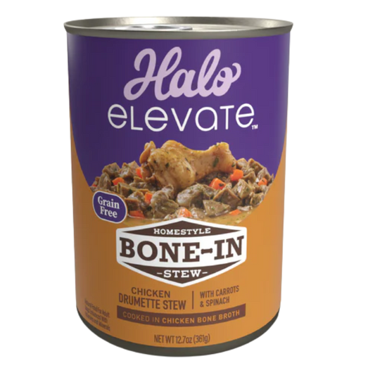 Halo® Lata Dog Homestyle Bone-In Grain Free Chicken Stew W/ Carrots & Spinach 12.7 Oz