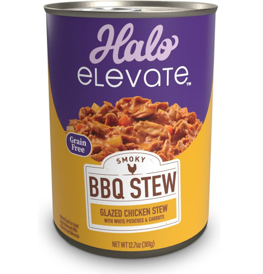 Halo® Lata Dog Smoky Bbq Stew Grain Free Glazed Chicken Stew W/ White Potatoes & Carrots 12.7 Oz