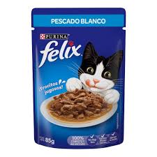 Pouche Felix Gato Pescado Blanco Salsa 85G