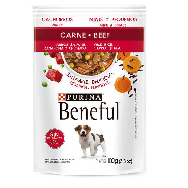 Beneful Pouche Perro Adulto Minis Y Pequeños Carne 0,1Kg