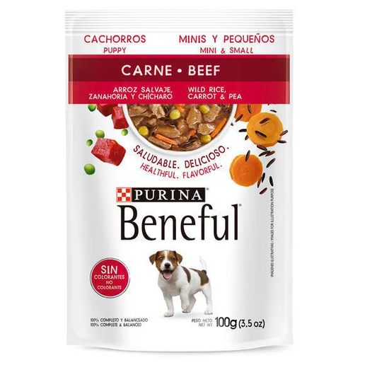 Beneful Pouche Perro Adulto Minis Y Pequeños Carne 0,1Kg