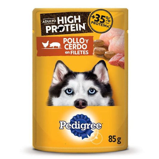 Pedigree High Protein Pouch Pollo Y Cerdo 85Gr