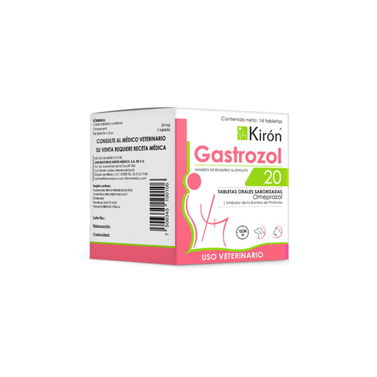 Kiron Gastrozol Antiacido Perro Y Gato 20 Mg - 1 Unidad