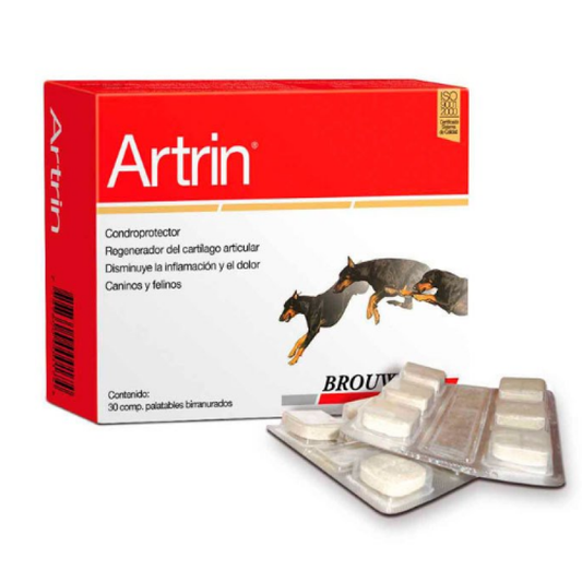 Brouwer Suplemento Nutricional Perro Artrin Caja 30 Compim.