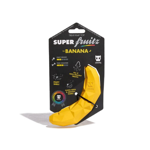 Zd Juguete Perro Super Banana Fruitz Amarilla