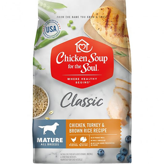 Chicken Soup For The Soul Classic Mature Dog - Chicken, Turkey & Brown Rice Recipe 13.5Lb 6.12Kg