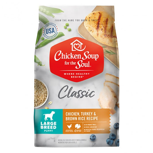 Chicken Soup For The Soul Classic Large Breed Puppy - Chicken, Turkey & Brown Rice Recipe 28Lb 12.7Kg