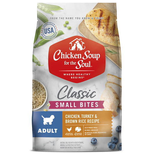 Chicken Soup For The Soul Classic Small Bites Dog - Chicken, Turkey & Brown Rice Recipe  6/4.5Lb 2.4Kg