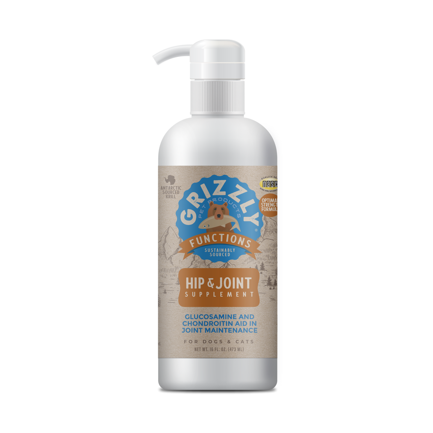 Grizzly Suplemento Perro Y Gato Hip And Joint Aceite 474Ml