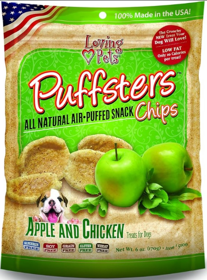 Dog Puffsters Apple & Chicken 4 Oz