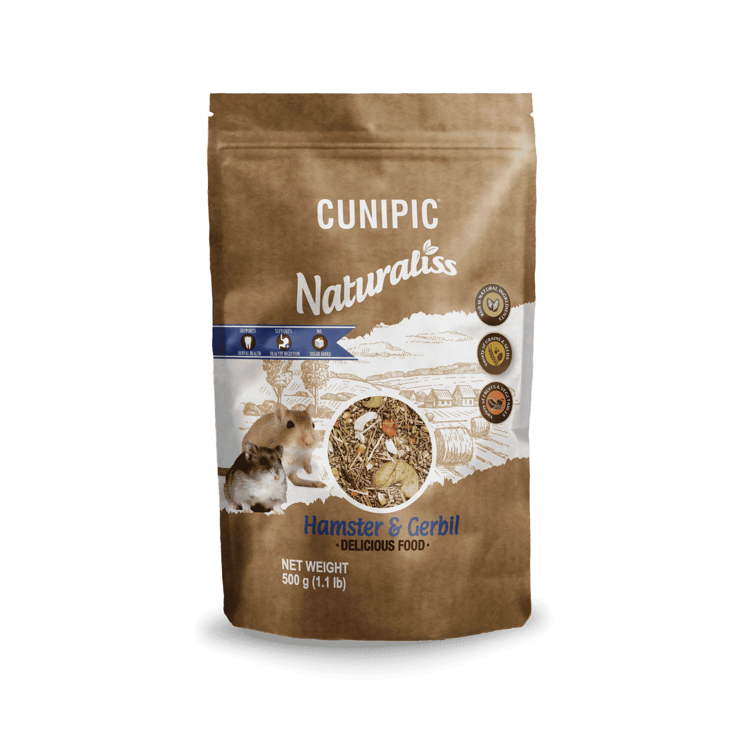 Cunipic Alimento Roedor Naturaliss Hamster & Gerbil Food  500G