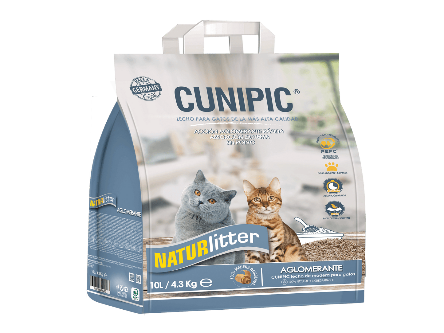 Cunipic Naturlitter Wooden Cat Litter Clumping 10L/3.22Kg