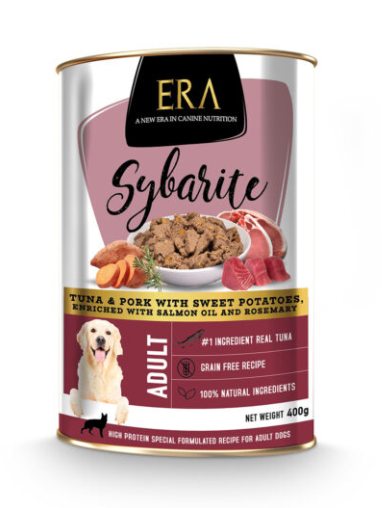Era Sybarite Adult - Tuna With Pork And Sweet Potato, Enricehd With Salmon Oil And Rosemary 400 G.