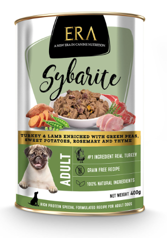Era Sybarite Adult – Turkey And Lamb, Enriched With Green Peas, Rosemary And Thyme 400 G.