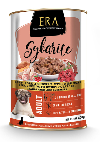 Era Sybarite Adult - Beef, Pork And Chicken With Wild Boar, Enriched With Sweet Potato, Blueberriees And Rosemary 400 G.